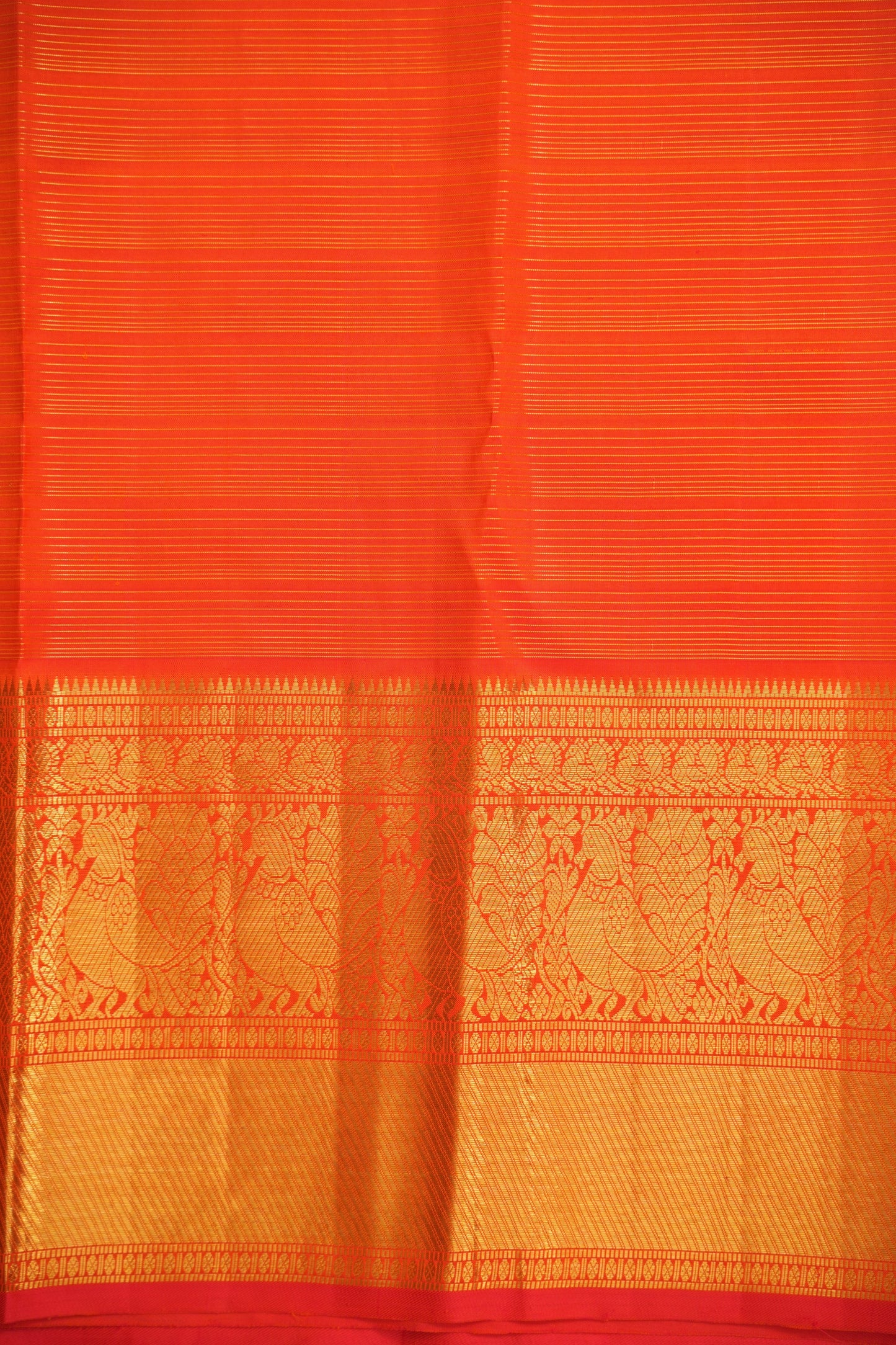 Orange Kanjivaram Silk Saree