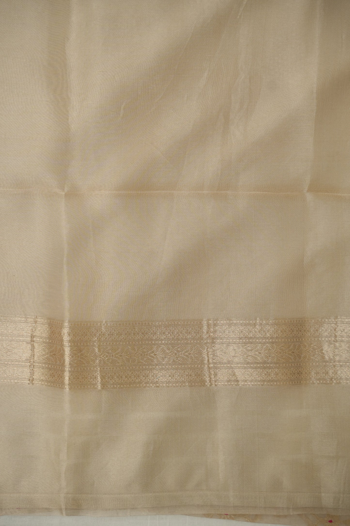 Ivory Tissue Banarasi Silk Saree