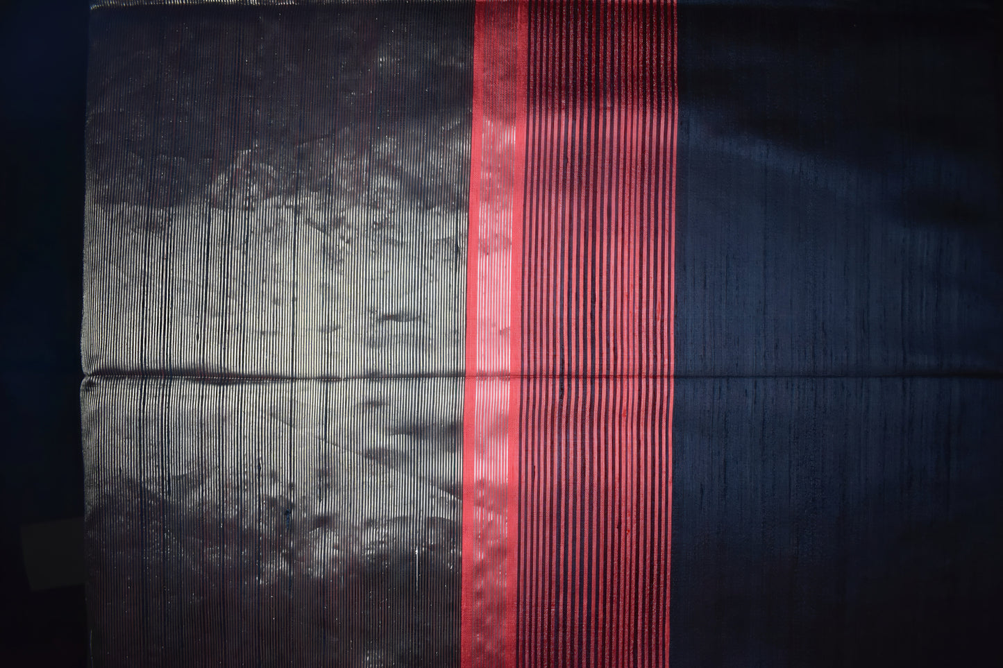 Black Silk and Jute Saree