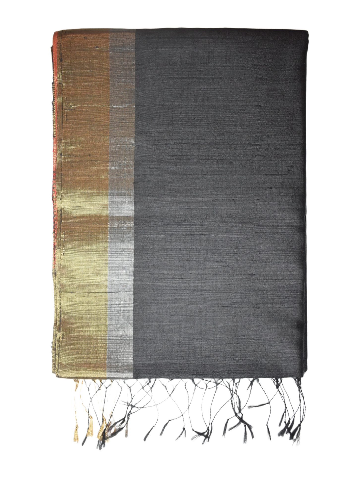 Black Silk and Jute Saree