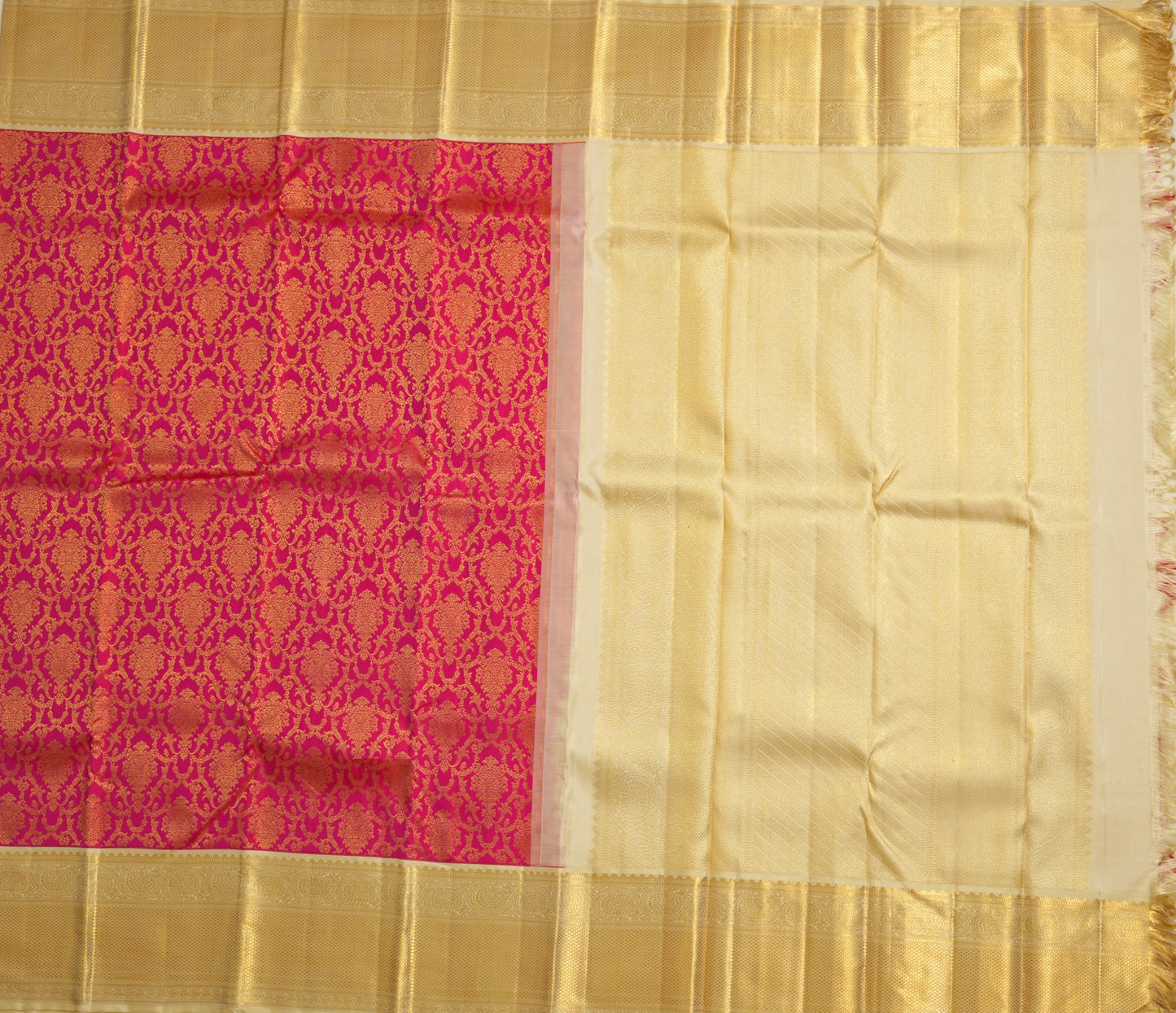 Magenta Pink Silk Saree