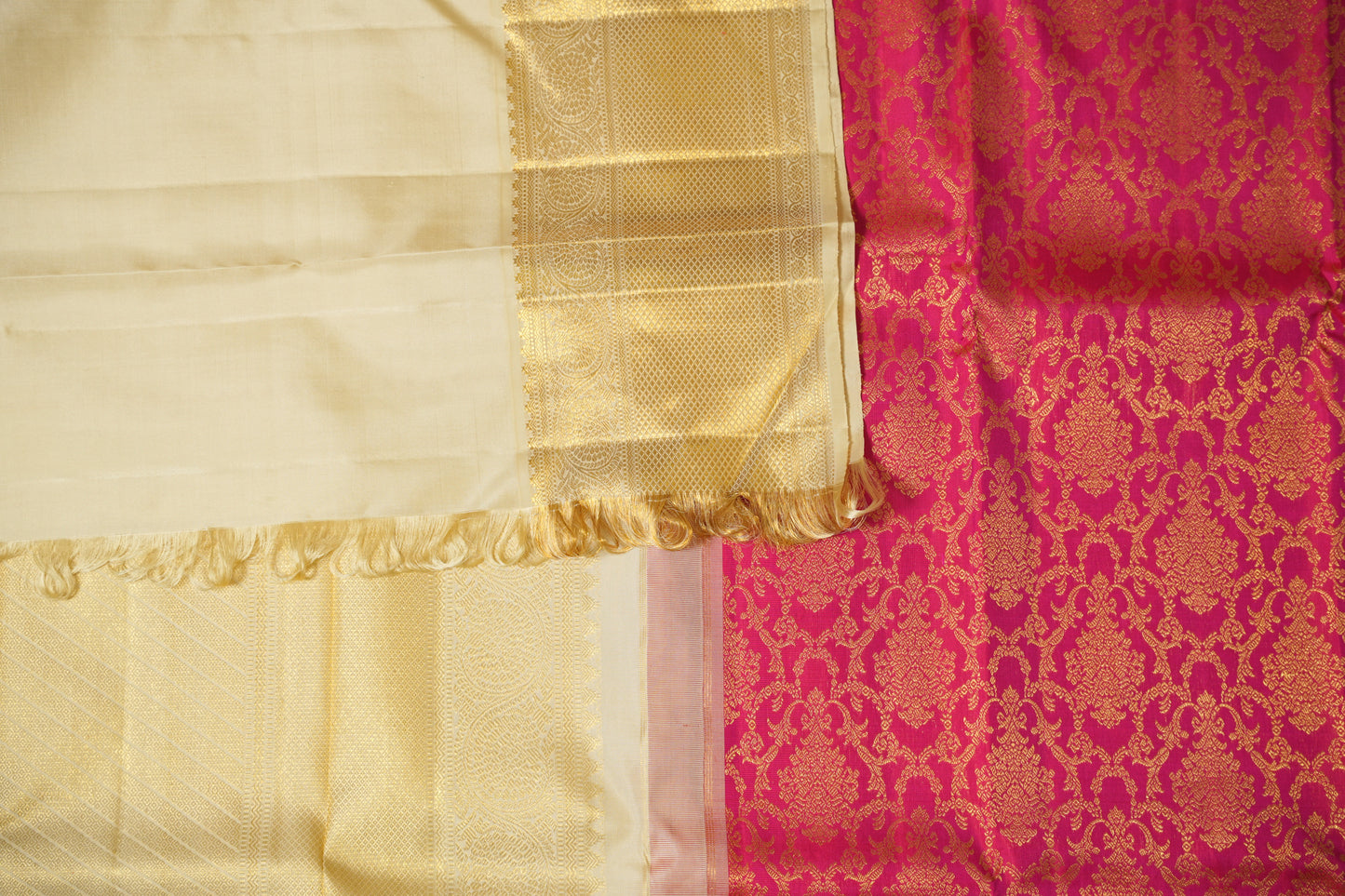 Magenta Pink Silk Saree