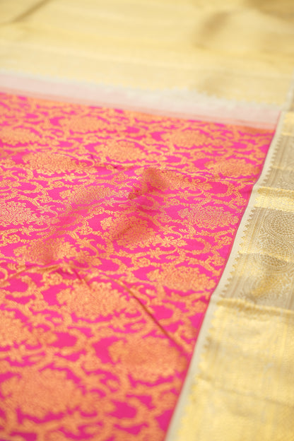 Magenta Pink Silk Saree