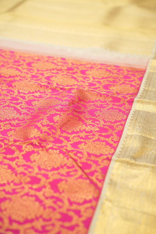 Magenta Pink Silk Saree