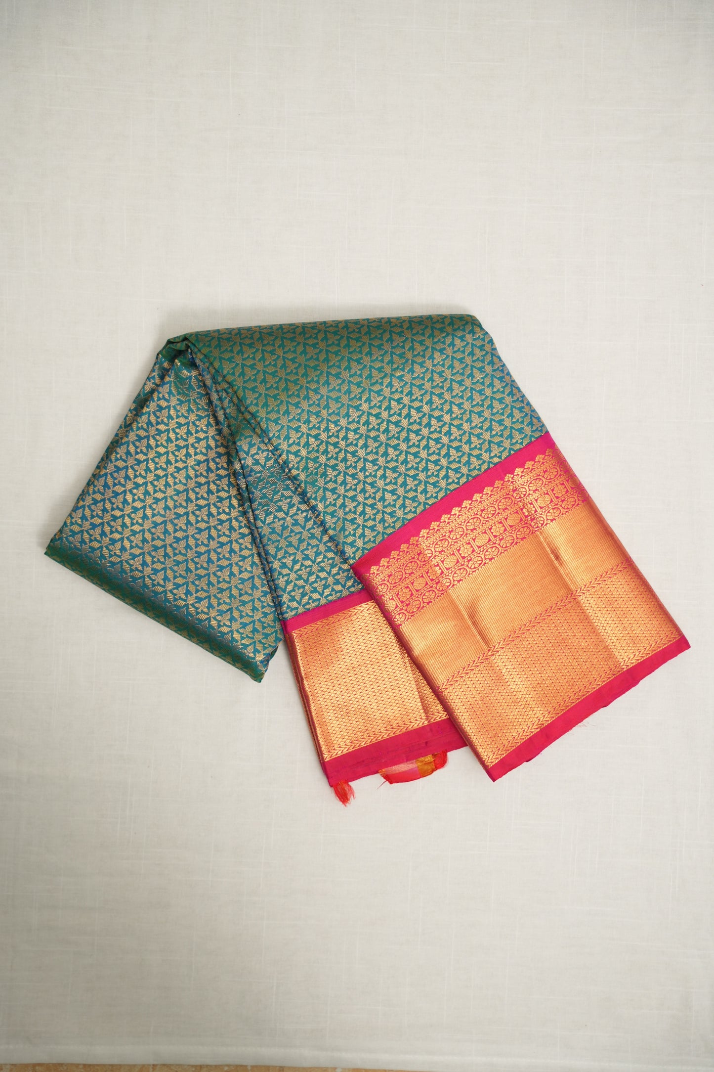 Teal Green Silk Saree