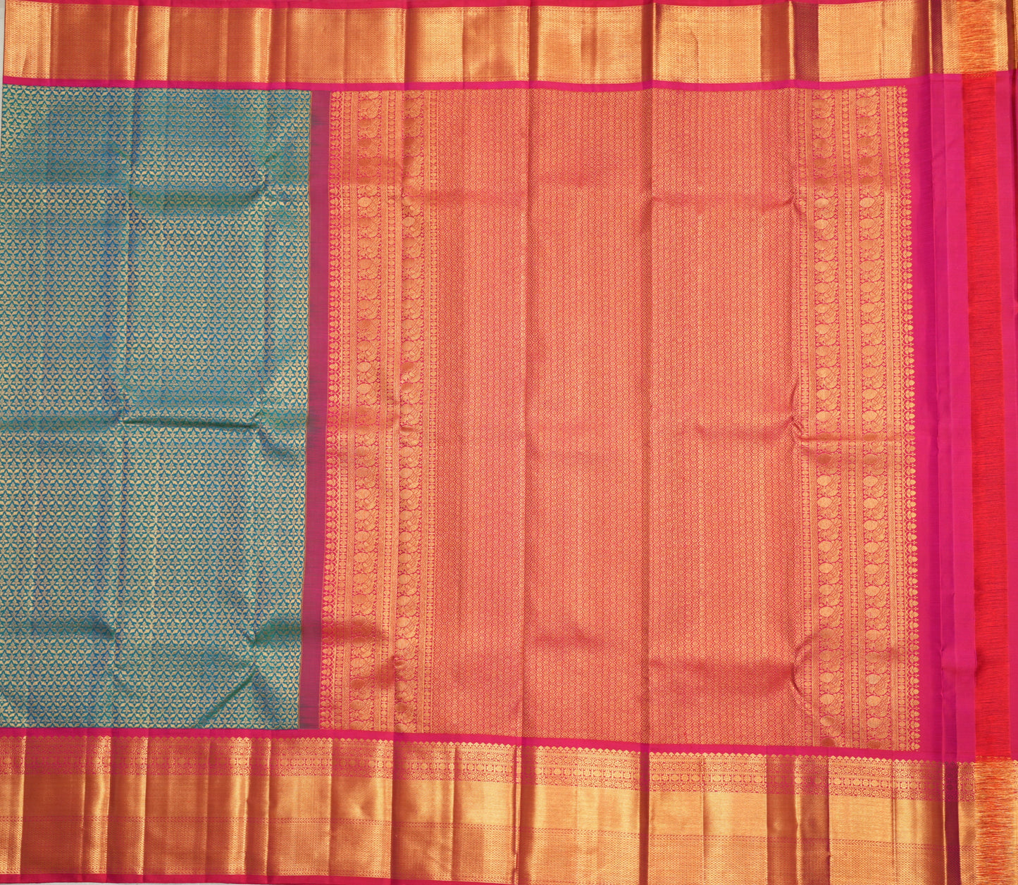 Teal Green Silk Saree