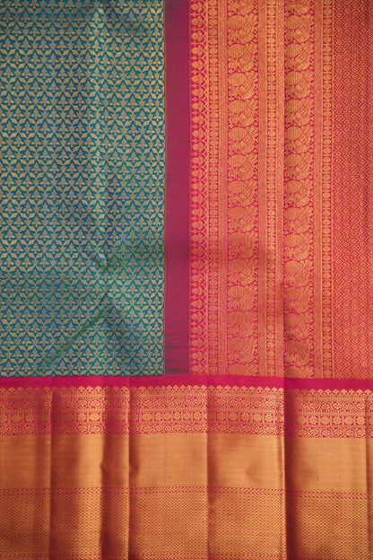 Teal Green Silk Saree