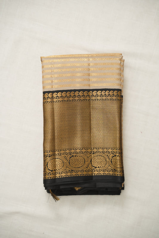 Beige Silk Saree