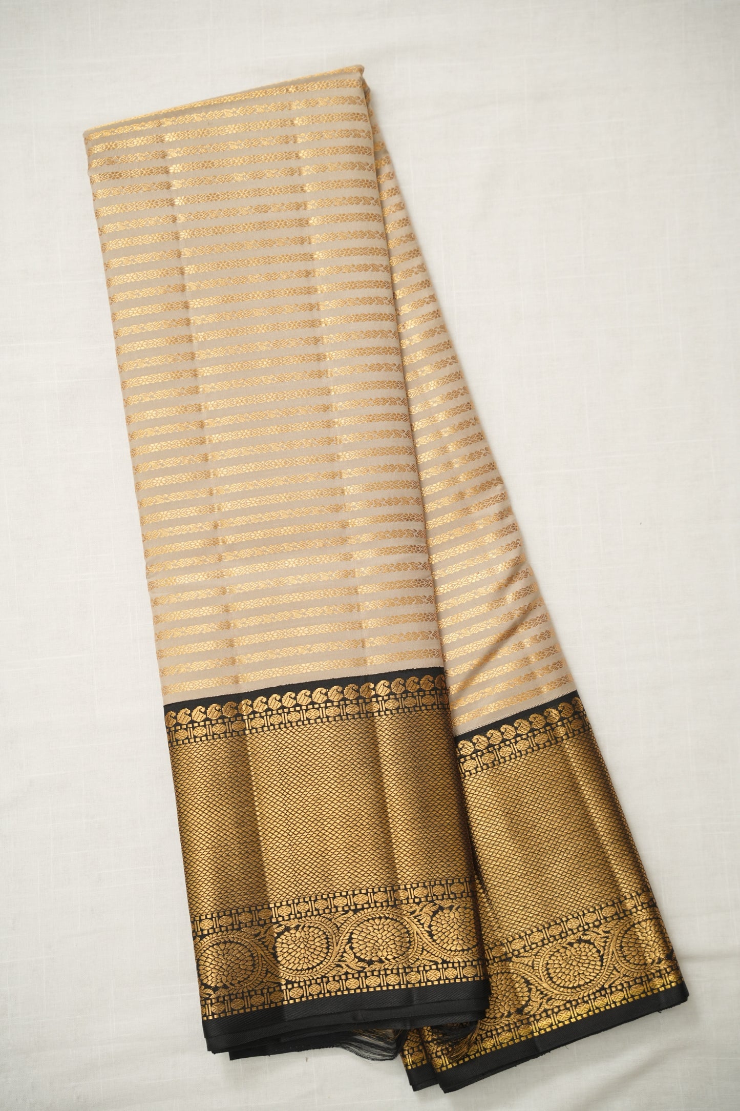 Beige Silk Saree
