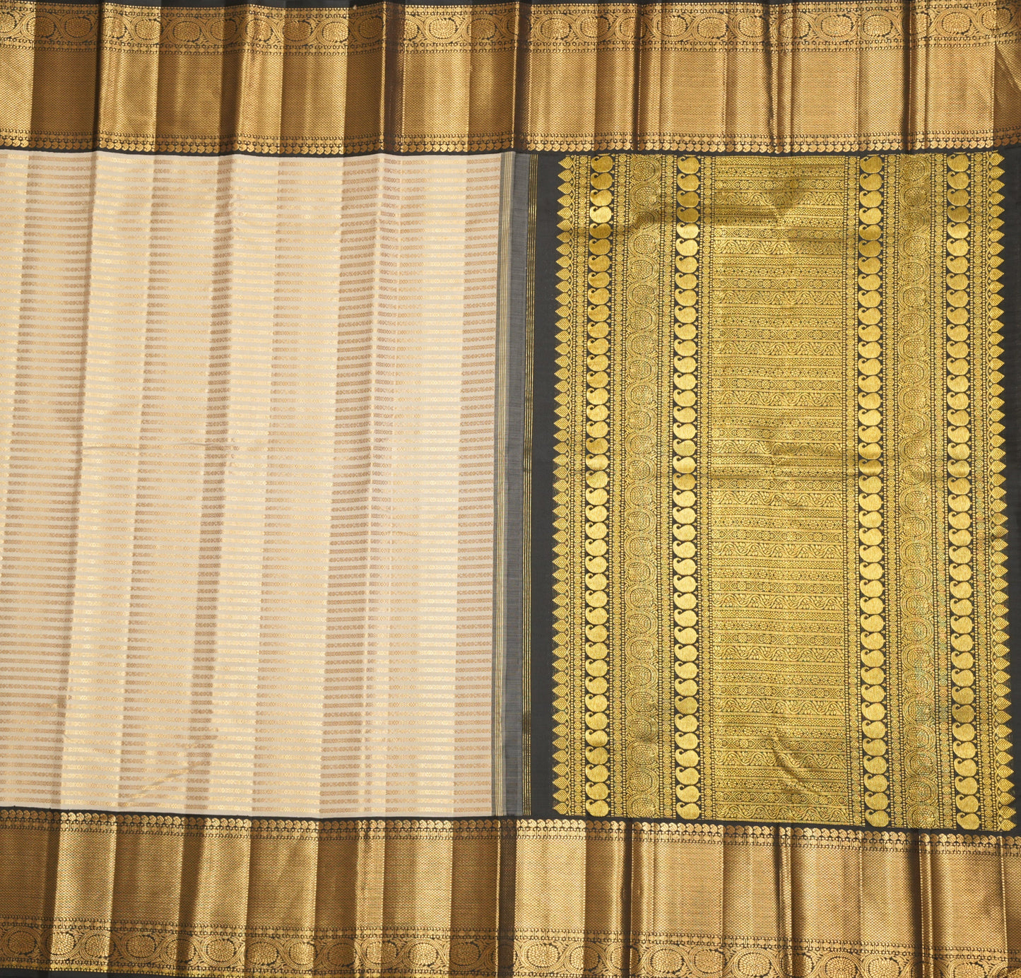 Beige Silk Saree