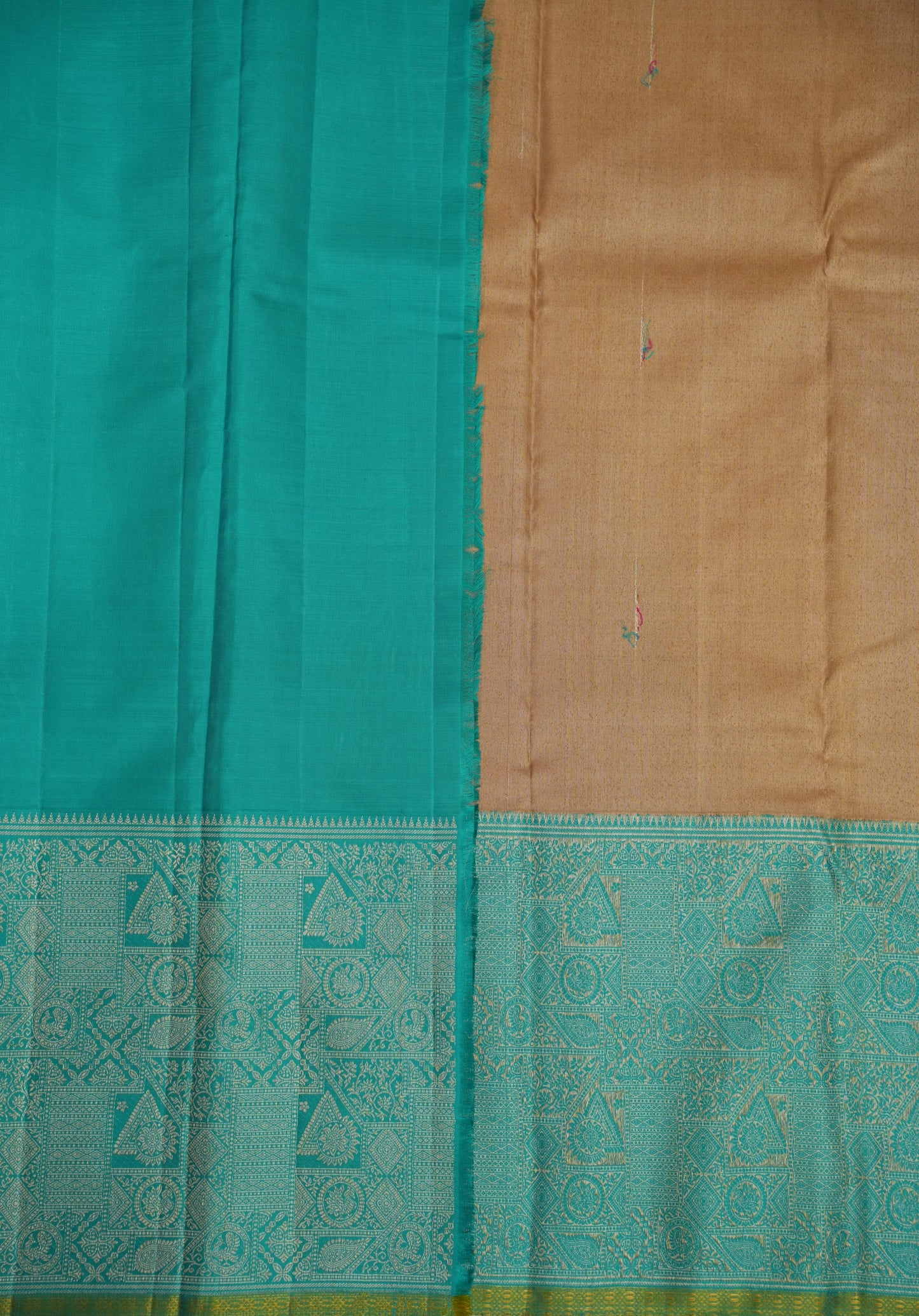 Golden Kora Silk Saree