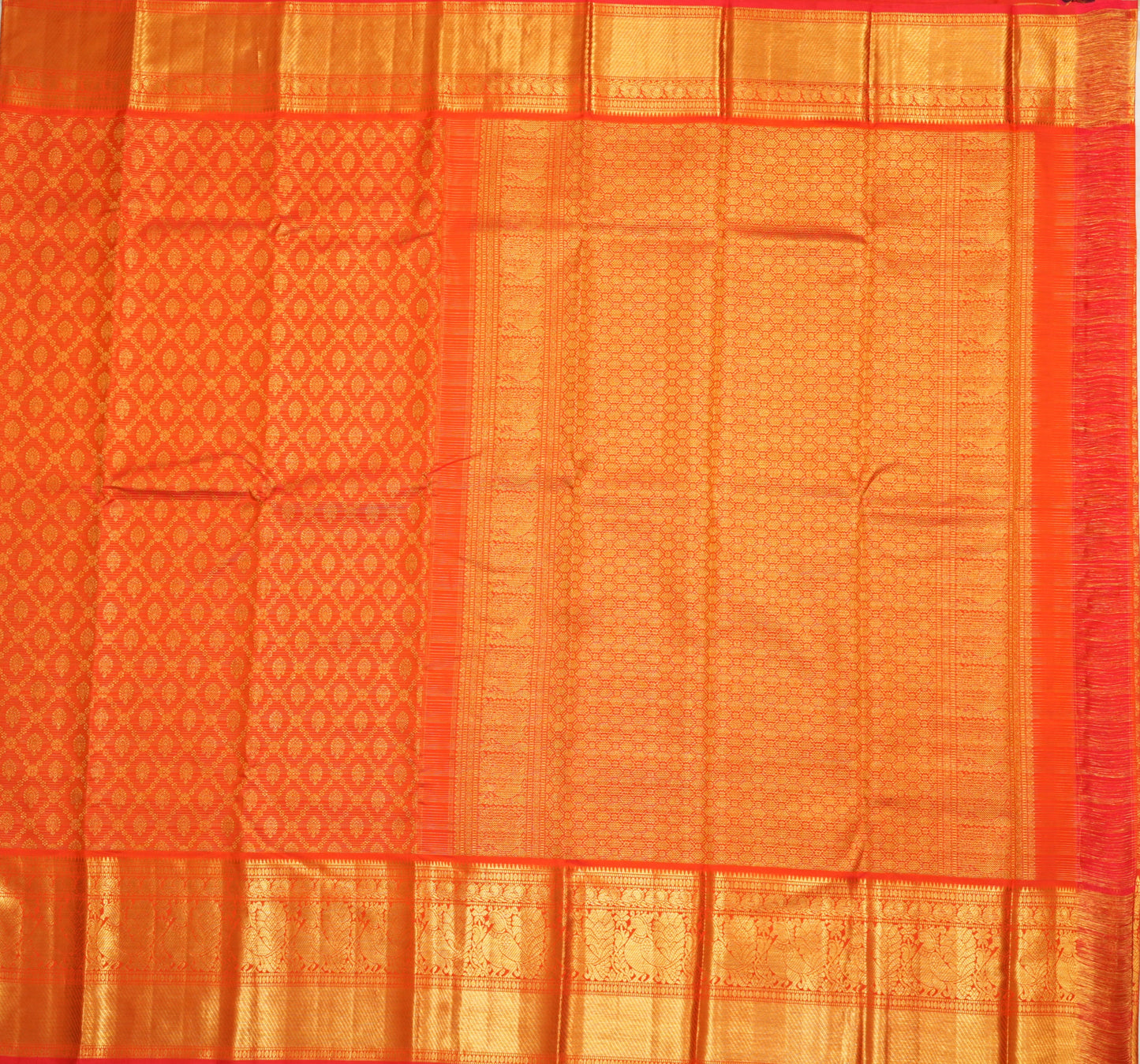Orange Kanjivaram Silk Saree