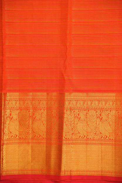 Orange Kanjivaram Silk Saree