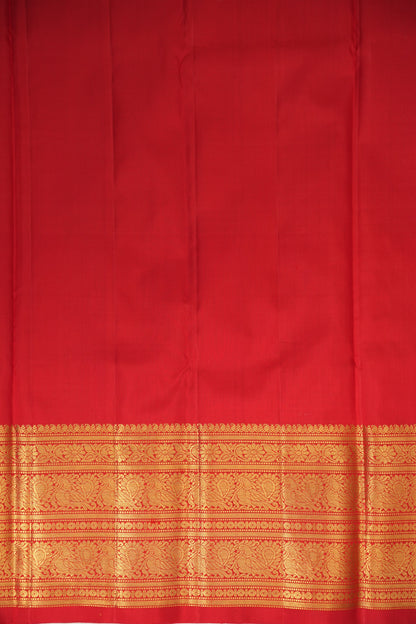 Checked Yellow and Red Silk Saree