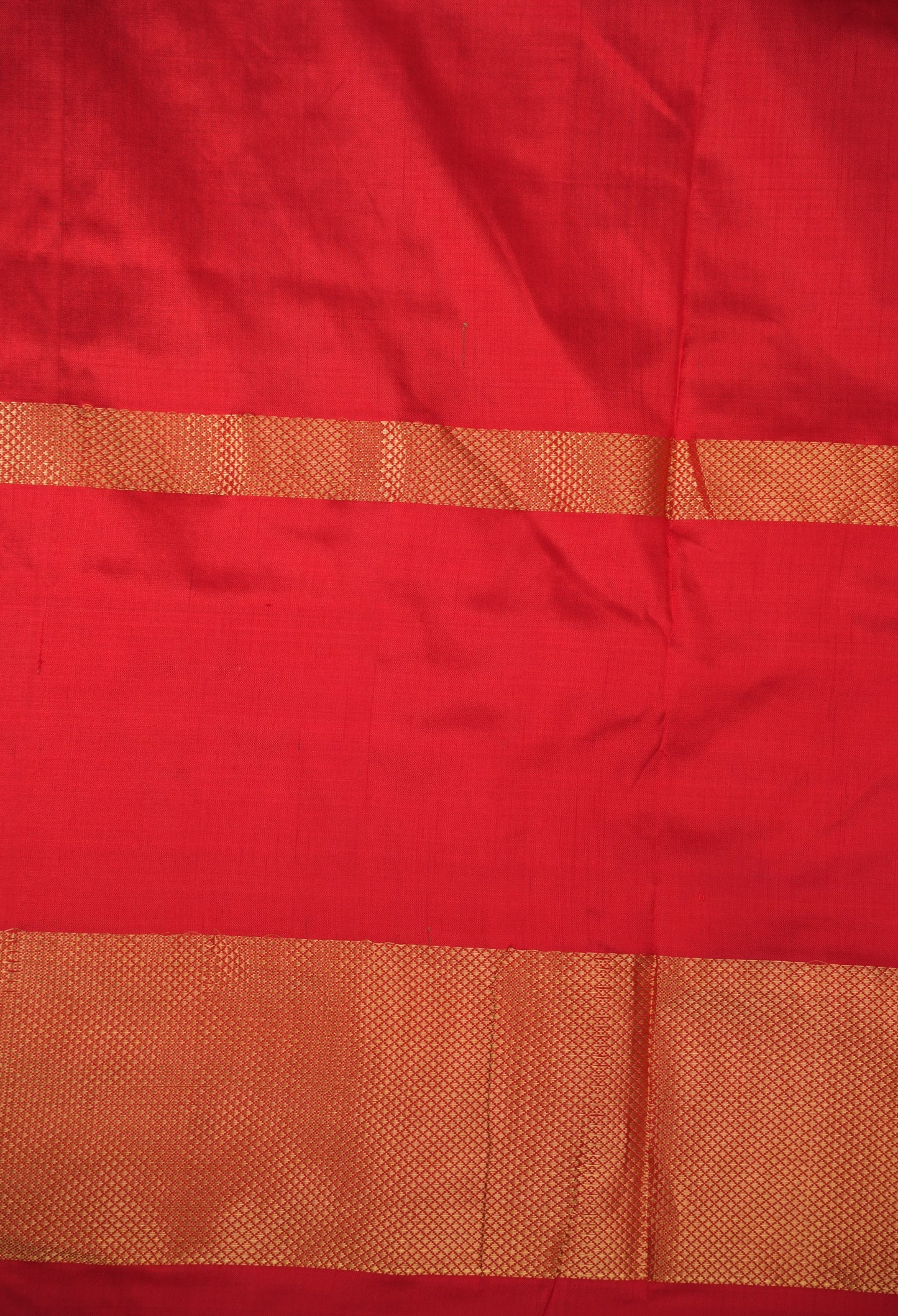 Grey and Red Ikat Silk Saree