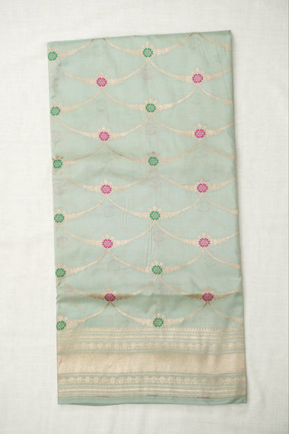 Mint Blue Banarasi Silk Saree