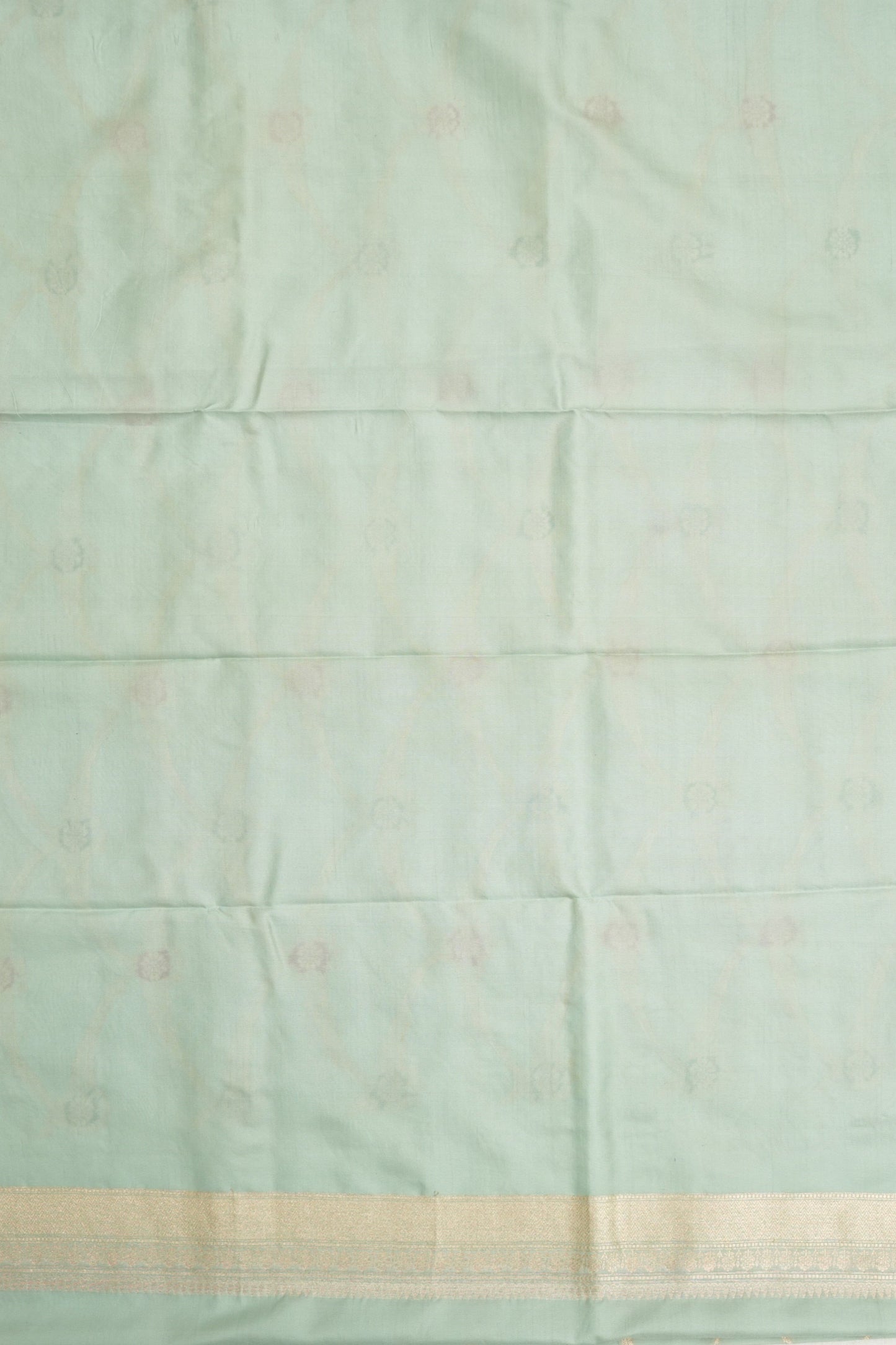 Mint Blue Banarasi Silk Saree