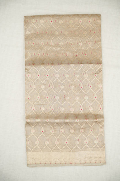 Ivory Tissue Banarasi Silk Saree