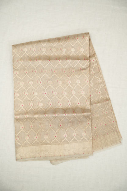 Ivory Tissue Banarasi Silk Saree